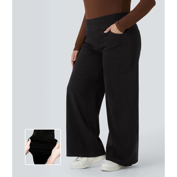 Halara Flex Black Denim High Waisted Straight Leg Jeans Plus Size 2X NEW~NWT!! - Picture 1 of 10